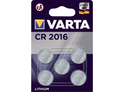 Batterij Varta knoopcel CR2016 lithium blister à 5 stuks