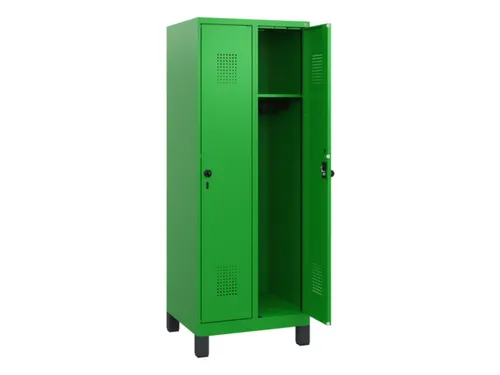 schoollocker,HxBxD 1630x600x500mm,2vak,vak B 300mm,draaigrendel,voeten