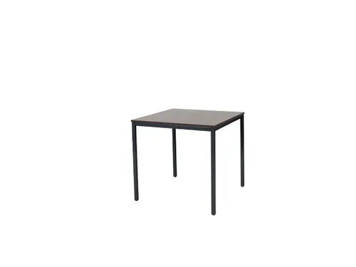 Domino Basic Tafel Vaste Hoogte 800x800mm Logan Eiken Zwart 4-Poots