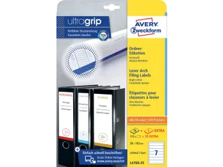 Avery L4760-25 Rugetiket smal 192x38mm zelfklevend wit 175 stuks - 3