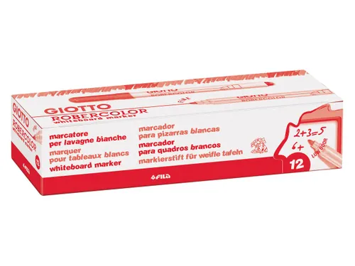 Robercolor whiteboardmarker fijn ronde punt rood