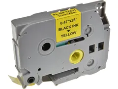 Labeltape P-touch TZE-631 12mmx8m zwart op geel gelamineerd