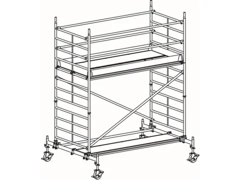 rolsteiger,reik H 4,6m,steiger H 3,82m,2platform(s),1m. luik