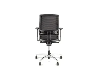 Bureaustoel EN1335 Linea Omnia 01 zwart/grijs met 3D armleuning en alu - 4