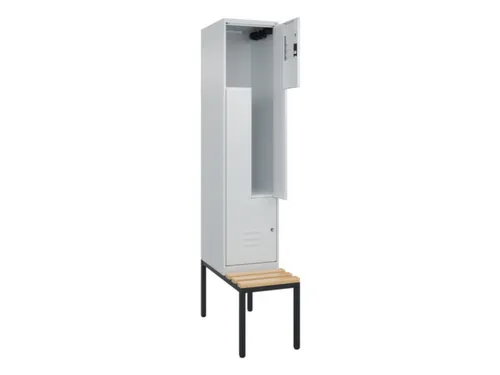 Z-garderobekast,HxBxD 2120x400x815mm,2vak,vak B 400mm,cil.-slot