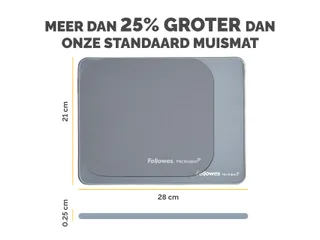 Muismat Fellowes Breyta XL blauw 21x28cm - 10