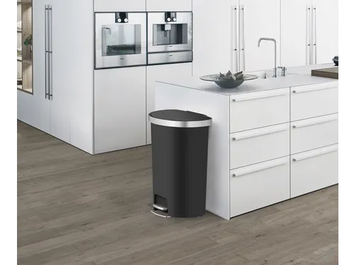 Hana pedaalemmer halfrond 55 Liter Zwart