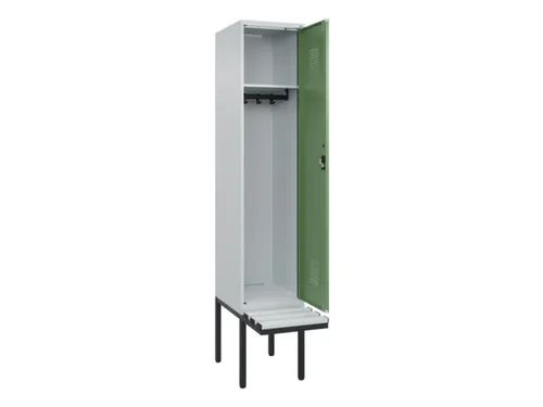 locker met bank,HxBxD 2120x400x815mm,1vak,vak B 400mm,cilinderslot