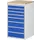 ladekast 1035x580x650mm 8laden cilinderslot RAL7035 RAL5010 beuken