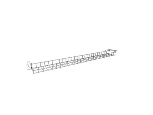 kabelbak,v. bureau,HxBxD 70x1600x160mm,v. tafel B 2000mm,zilverkleurig