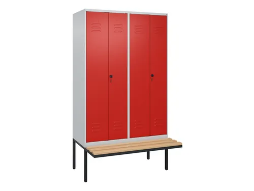 locker voor scheiding van kleding,HxBxD 2120x1200x815mm,4vak