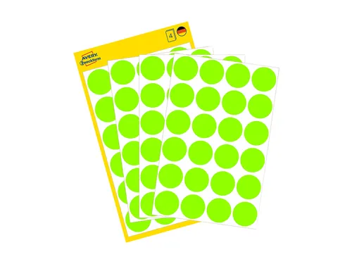 Etiket Avery Zweckform 3174 Rond Ø18mm Lichtgroen 96 Stuks