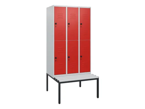 Dubbeldekse dekenkist,HxBxD 1950x900x815mm,3x2vak.,vak B 300mm