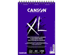 Mixed mediapapier Canson XL Fluid Mixed Media 30vel 250gr A4 extra wit