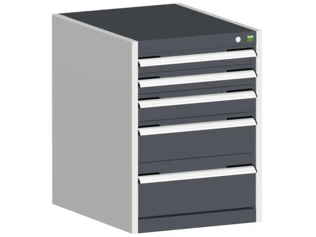 ladekast HxBxD 700x525x650mm 5laden romp RAL7035 front RAL7016