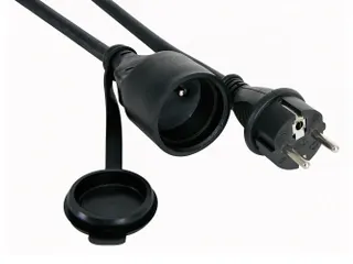 Rubber Verlengkabel - 10 M - 3g1.5 - Penaarde IP44 - 3