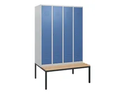 locker met bank,HxBxD 1950x1200x815mm,4vak,vak B 300mm,cil.-slot