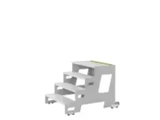 OUTLET bordestrap verrijdbaar bordes H 0 4m 2treden aluminium - 2