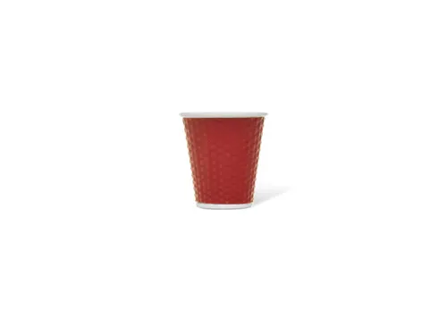 Beker porselein Les Artistes Paris 180ml met siliconen grip Rood