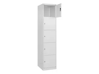 lockerkast,HxBxD 1850x400x500mm,1x5vakken,vak B 400mm,cil.-slot - 1