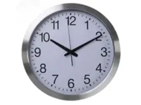 OUTLET Aluminium Wandklok Ø 40cm dcf cijferaanduiding