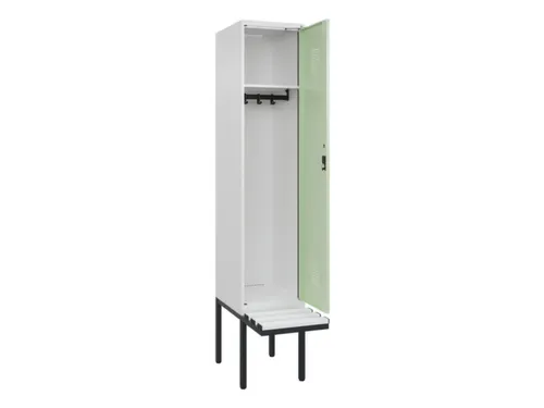 locker met bank,HxBxD 2120x400x815mm,1vak,vak B 400mm,cilinderslot