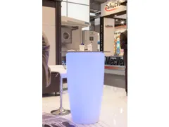 plantenzuil,rond,PE,translucent,HxØ 900x510mm,35l,m. verlichting