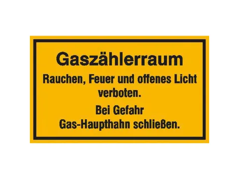 panneau indicateur Local compteur de gaz PVC à coller Hxl 150x250mm