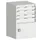 ladekast HxBxD 1000x650x650mm 4laden romp RAL7035 front RAL7035