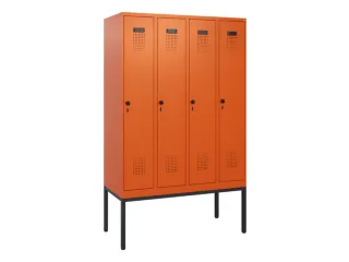 schoollocker,HxBxD 1950x1200x500mm,4vak,vak B 300mm,draaigrendel - 2