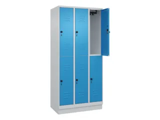 dubbeldekse locker,HxBxD 1950x900x500mm,3x2vak.,vak B 300mm - 2