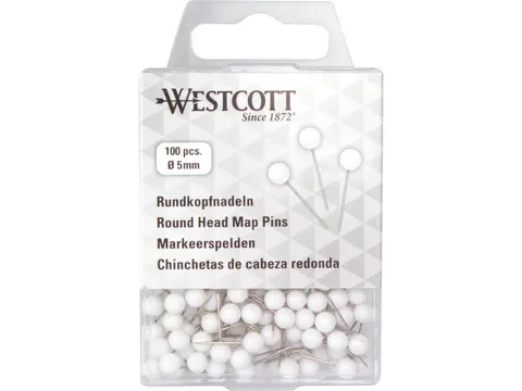 Markeerspelden Westcott ø5mm wit, Ø5mm x 16mm