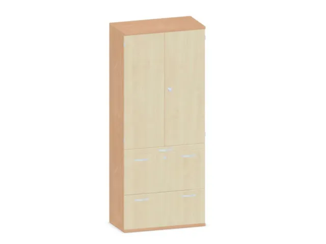 kantoorkast,HxBxD 1920x800x430mm,decor romp beuken,decor front esdoorn