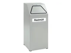 Afvalverzamelaar Vuurremmend 65 Liter 970X405X380Mm Binnenbak Grijs