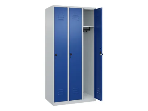 locker,HxBxD 1850x900x500mm,3vak,vak B 300mm,draaigrendel