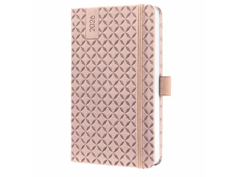 Weekagenda Flair A6 2026 (NL/FR/EN/DU) Pearl Rose Hardcover