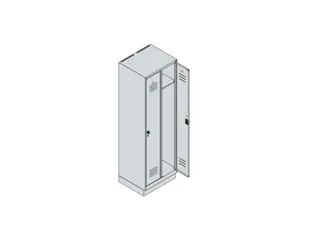 locker,HxBxD 1950x600x500mm,2vak,vak B 300mm,cil.-slot,sokkel - 3