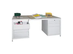 bureau pour atelier HxlxP 720x1700x800mm RAL7035 face avant RAL7035