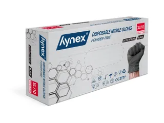 Handschoen Hynex Nitril XL zwart extra sterk 5gr 100 stuks - 2