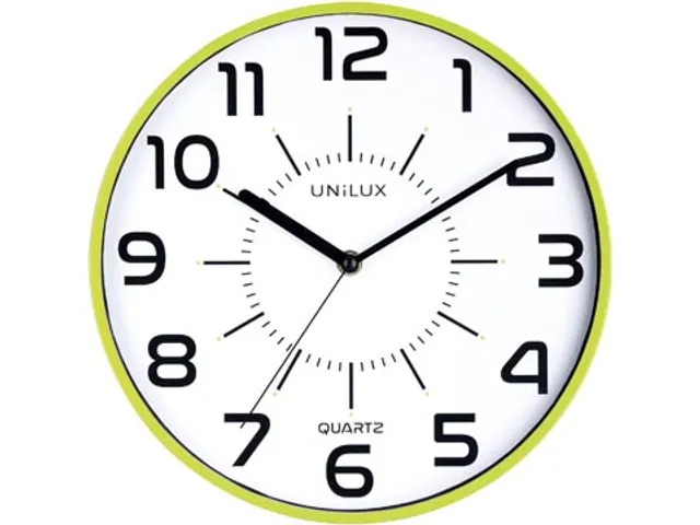 Unilux Pop Wandklok diameter 28cm Plastic Groen Cijferaanduiding