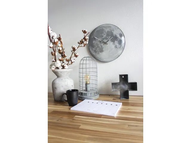 Horloge murale NeXtime 'blauw Moon Dome' Ø35cm verre bombé