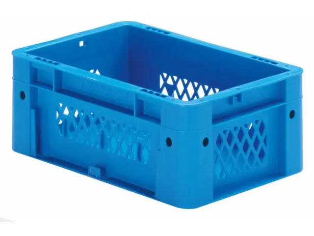 Euronorm Stapelkrat Blauw 120x300x200mm 4.1l Wanden Opengewerkt