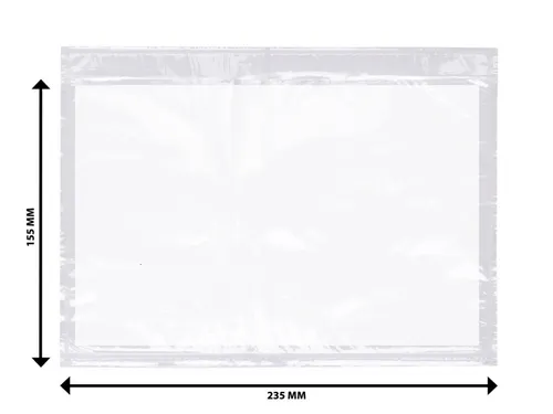 Zelfklevend documentenmapje transparant 155x235mm 500 stuks