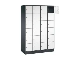 lockerkast,HxBxD 1950x1220x500mm,4x6vakken,cil.-slot,sokkel - 1