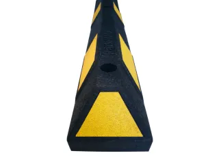 parkeerplaatsbegrenzing,B 1800mm,recyclebaar rubber,zwart/geel - 2