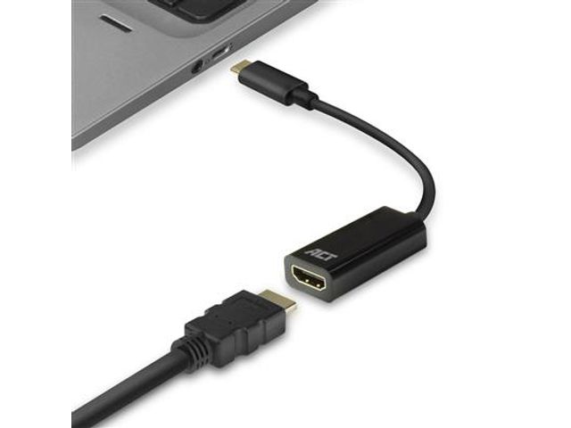 Convertisseur USB C vers HDMI - Connexion 1 : USB C mâle Connexion 2 : HDMI  femelle Résolution maximale : 4K@60Hz