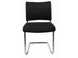 Bezoekersstoel Stof Zwart Zitting 450x480x450mm Sledeframe