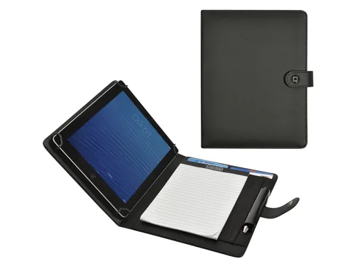 DESQ Schrijfmap voor tablet 7-10,4 inch met sluitclip Zwart