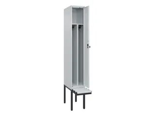 locker met bank,voor scheiding van kleding,HxBxD 2120x300x815mm,1vak - 1