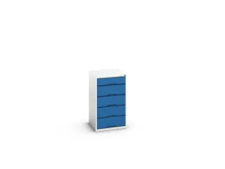 ladekast HxBxD 900x525x550mm 5laden romp RAL7035 front RAL5010 - 1